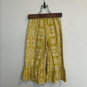 Smartie Britches Yellow Patterned Ruffle Pants